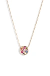 ANZIE LOVE RAINBOW ROUND PENDANT NECKLACE,4336MQ