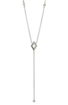 ANZIE CLEO RHOMBUS PAVE SAPPHIRE Y-NECKLACE,4312SQ