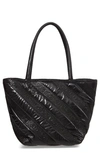 ALEXANDER WANG ROXY QUILTED LOGO TOTE - BLACK,20C219T009