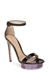 Gianvito Rossi Godiva 105 Patent-leather Platform Sandals In Black