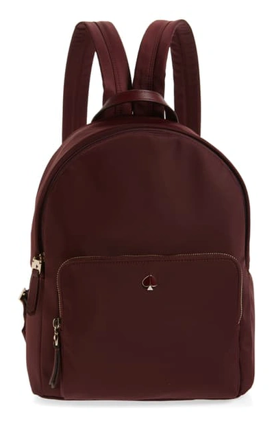 Kate Spade Taylor Large Nylon Backpack - Red In Cherrywood