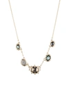 ALEXIS BITTAR GEORGIAN MULTI STONE FRONTAL NECKLACE,AB93N010