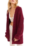Free People High Hopes Cardigan In Wine