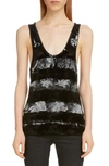 SAINT LAURENT PAINT STRIPE WOVEN TANK,590362YBLN2