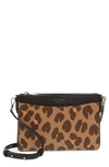 Kate Spade Margaux Leopard Medium Convertible Crossbody Bag In Natural Multi