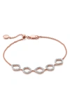 Monica Vinader Mini Cluster Diamond Bracelet In Rose Gold/ Diamond