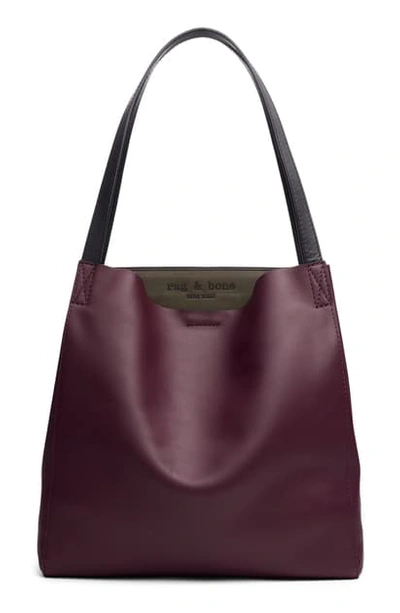 Rag & Bone Passenger Leather Tote - Purple In Mer/ Olvngt