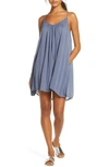 Elan Cover-up Slipdress In Blue Denim