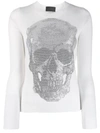 Philipp Plein Pullover Polo-neck Ls Skull In White