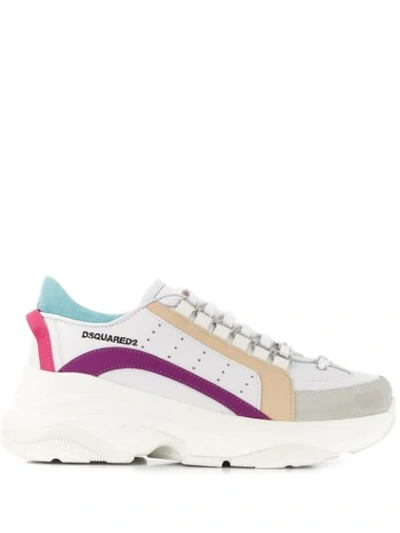 Dsquared2 Colour-block Sneakers In White