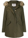 Woolrich Valentine Fur Trim Parka In Green