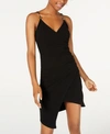 ALMOST FAMOUS JUNIORS' ASYMMETRICAL HARDWARE DRESS