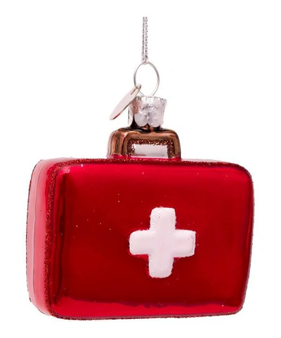 Unspecified Glass Doctor's Bag Ornament In Red