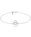 ANNOUSHKA 18CT WHITE GOLD DIAMOND HEART BRACELET,000629821