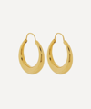 ALL BLUES GOLD PLATED VERMEIL SILVER FAT SNAKE HOOP EARRINGS,000626688