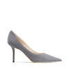 JIMMY CHOO SUEDE W/JC BUTTON /PUNTA SCOLLO,11040622