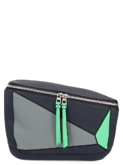 Loewe Puzzle Sling Bag In Deep-blue-green