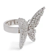 SUZANNE KALAN WHITE GOLD AND DIAMOND BUTTERFLY RING,14868954