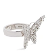 SUZANNE KALAN WHITE GOLD AND DIAMOND BUTTERFLY RING,14868956