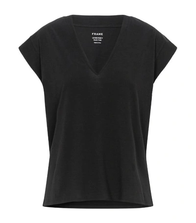 Frame Le High Rise Muscle Black T-shirt