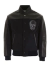 ALEXANDER MCQUEEN BOMBER JACKET WITH LEATHER DETAILS,11041471