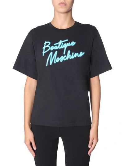 Boutique Moschino Black Cotton T-shirt