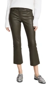 THEORY CROP LEATHER PANTS