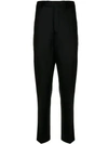RICK OWENS RICK OWENS TAPERED STRAIGHT TROUSERS - 黑色