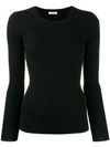 P.a.r.o.s.h Ribbed Knit Jumper In Black