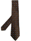 KITON EMBROIDERED DETAIL SILK TIE