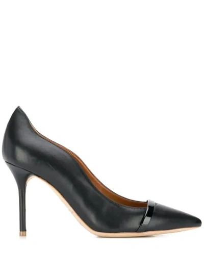 Malone Souliers Pointed Scallop-edged Pumps In Black