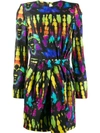 DSQUARED2 TIE-DYE SILK MINI DRESS