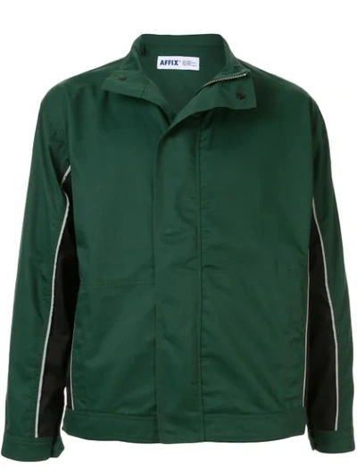 Affix Contrasting Stripe Lightweight Jacket - 绿色 In Green