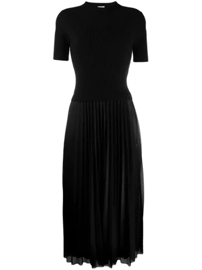 Moncler Jumper Pleated Dress - 黑色 In 999 Black