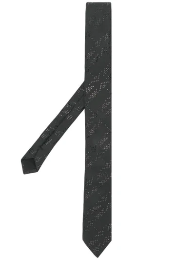 Saint Laurent Embroidered Pointed Tie - 黑色 In 1060  Black