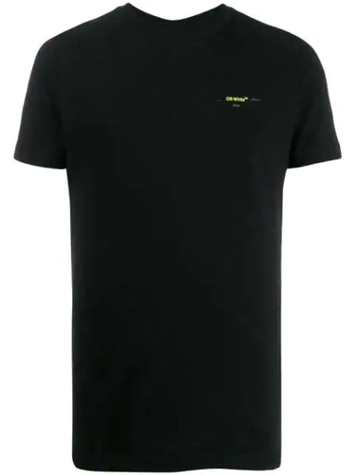 Off-white Printed Logo T-shirt In Black Yellow