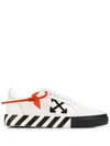 OFF-WHITE OFF-WHITE STRIPED LOW TOP SNEAKERS - 白色