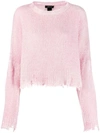 AVANT TOI DISTRESSED CROPPED JUMPER
