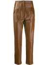 ALBERTA FERRETTI HIGH WAISTED LEATHER TROUSERS