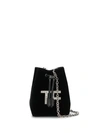 TOM FORD TOM FORD VELVET BUCKET BAG - 黑色