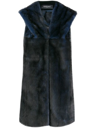 Simonetta Ravizza Long Fur Stole - 蓝色 In Blue