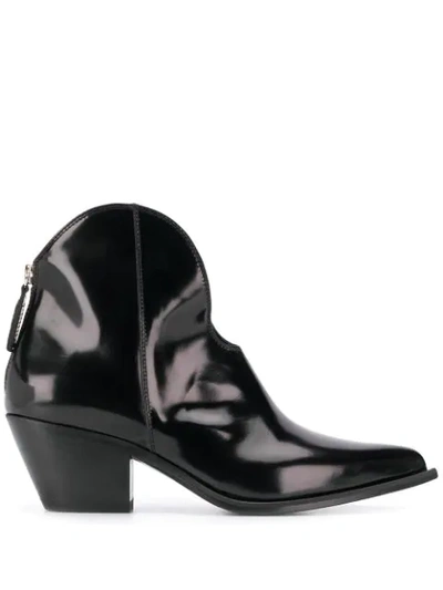 Msgm Tronchetto Heeled Ankle Boots In Black