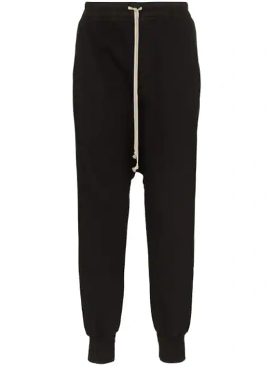 Rick Owens Drkshdw Drop-crotch Track Pants In 09 Black