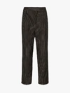 SAINT LAURENT SAINT LAURENT PINSTRIPE STRAIGHT LEG TROUSERS,563592Y142V14084162