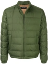 Dolce & Gabbana High Collar Padded Jacket In Green