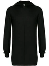 Rick Owens Long Line Knit Top In Black
