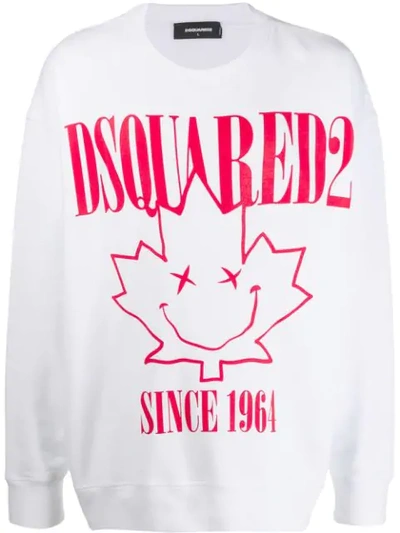 Dsquared2 Nirvana Sweatshirt In 100 White