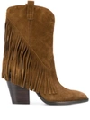 ASH ASH ELISON FRINGED BOOTS - 棕色