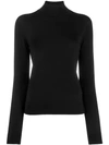 Theory Leenda Long Sleeve Turtleneck In Black