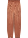 GUCCI GUCCI MOIRÉ STRAIGHT-LEG TROUSERS - 橘色